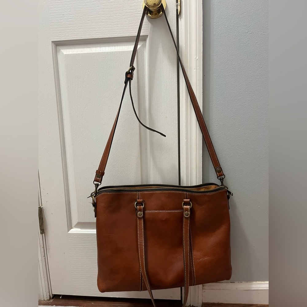 Patricia Nash Brown Leather Shoulder Bag